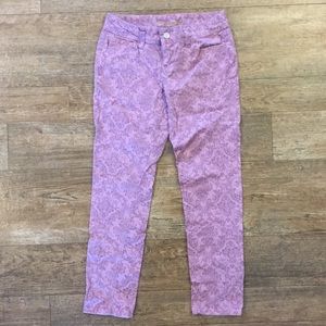 American Rag purple brocade skinny pants